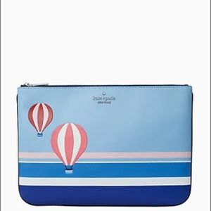 Kate Spade Up up And Away Balloon Large Zip Pouch